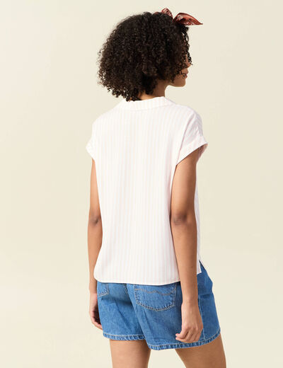 Blouse éco-responsable rose clair femme