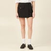 Jupe-short cargo avec boucle noir femme