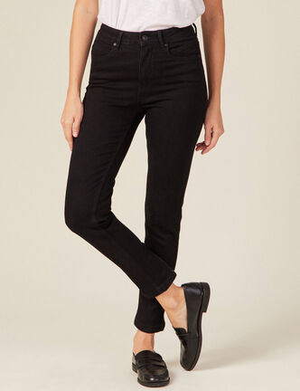 Jeans slim éco-responsable denim noir femme