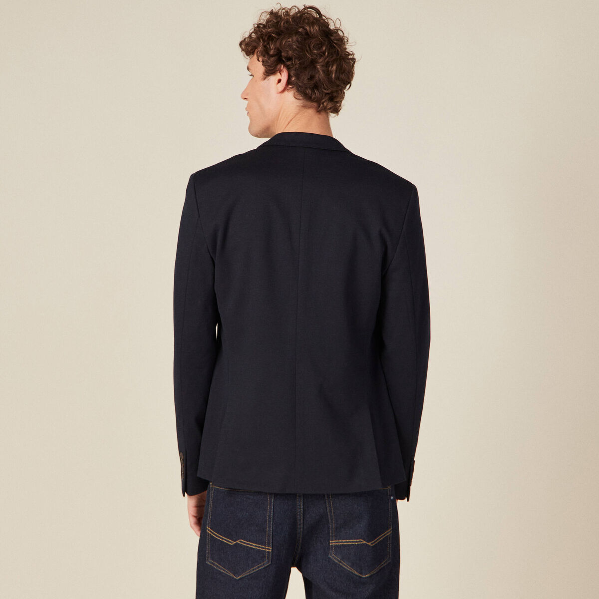 Veste esprit blazer droite bleu marine homme