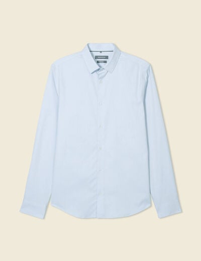 Chemise manches longues bleu ciel homme