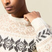 Pull manches longues beige homme