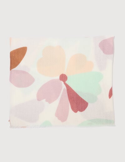 Plaid en voile print&eacute; multicolore femme