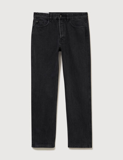 Jeans large longueur 34 en coton denim noir homme