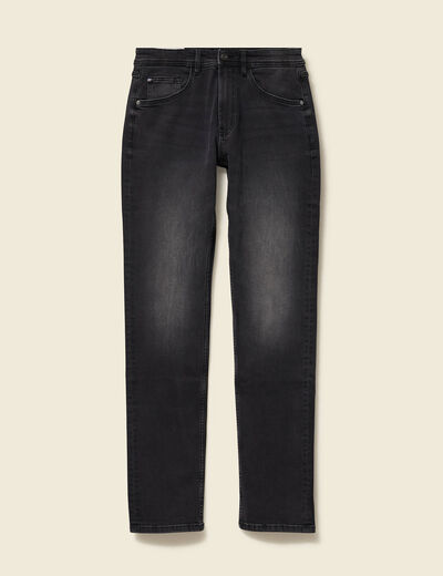Jeans straight denim noir homme