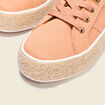 Espadrilles plateformes orange foncé femme