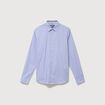 Chemise manches longues bleu gris homme