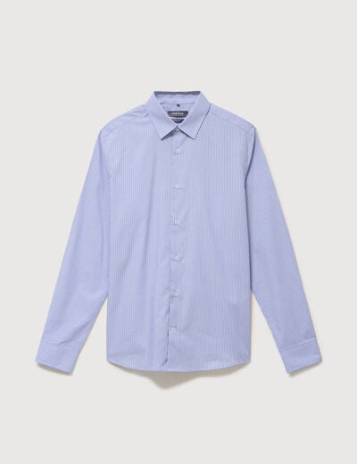 Chemise manches longues bleu gris homme