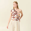 Blouse asymétrique sable femme