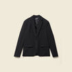 Blazer cintr&eacute; court col tailleur noir homme