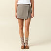 Jupe-short fluide avec doublure noir femme