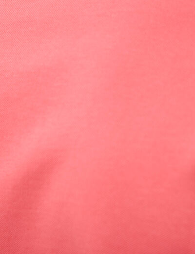 Polo cintr&eacute; en coton manches courtes rouge corail homme