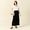 Jupe longue évasée noir femme