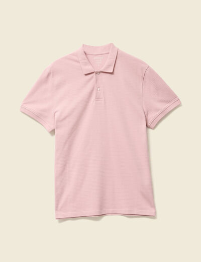 Polo éco-responsable rose pastel homme