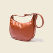 Sac demi-lune marron femme
