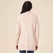 Pull long oversize orange foncé femme