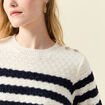 Pull manches longues bleu marine femme