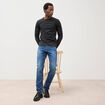 Jeans straight 5 poches denim stone homme