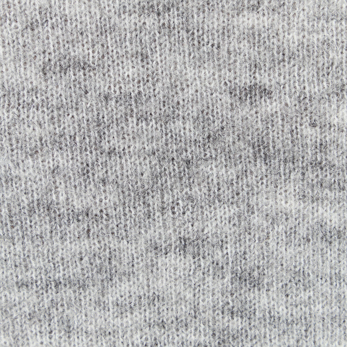 Pull manches longues col en V gris clair femme