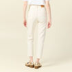 Jeans mom 7/8ème ecru femme