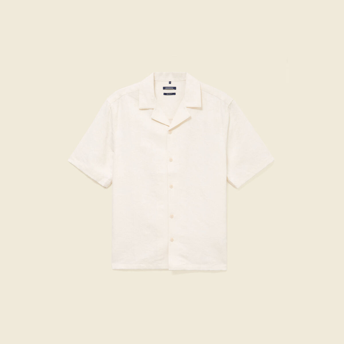 Chemise boyfriend manches courtes ecru homme