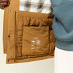 Parka droite à capuche doublée marron homme