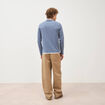 T-shirt manches longues bleu fonc&eacute; homme