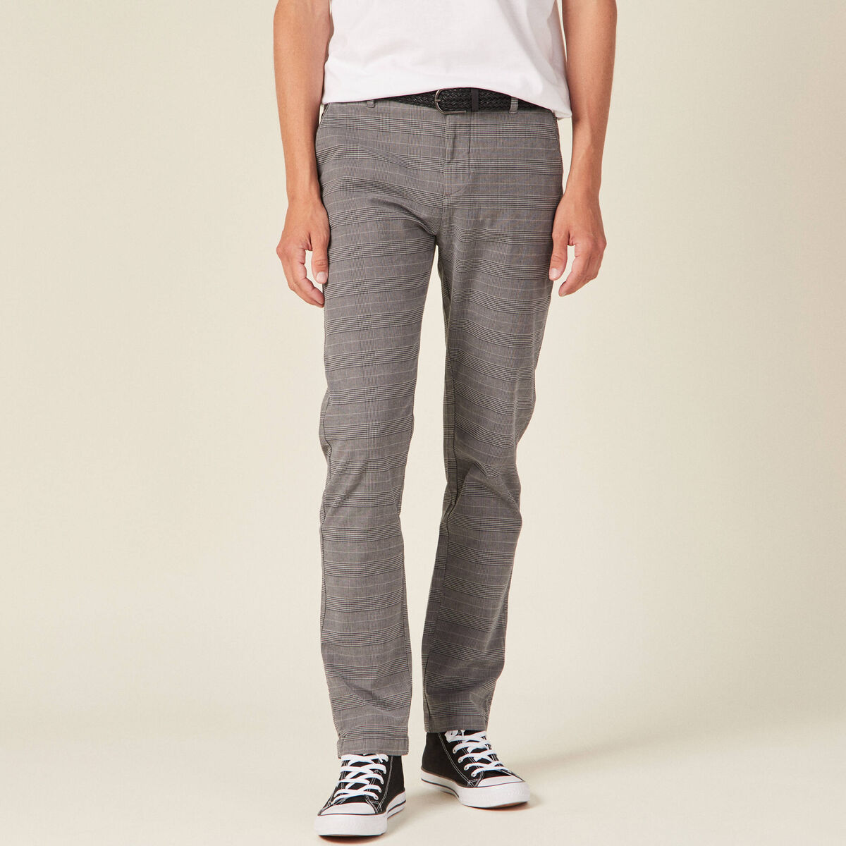 Pantalon chino straight ecru homme
