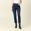 Jeans mom slim denim brut femme