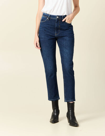 Jeans mom slim denim brut femme