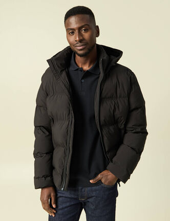 Doudoune avec capuche noir homme