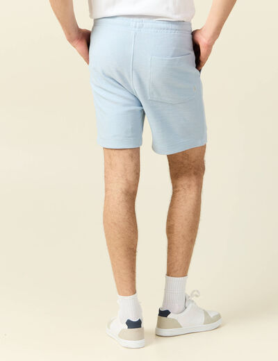 Short droit avec cordon bleu ciel homme