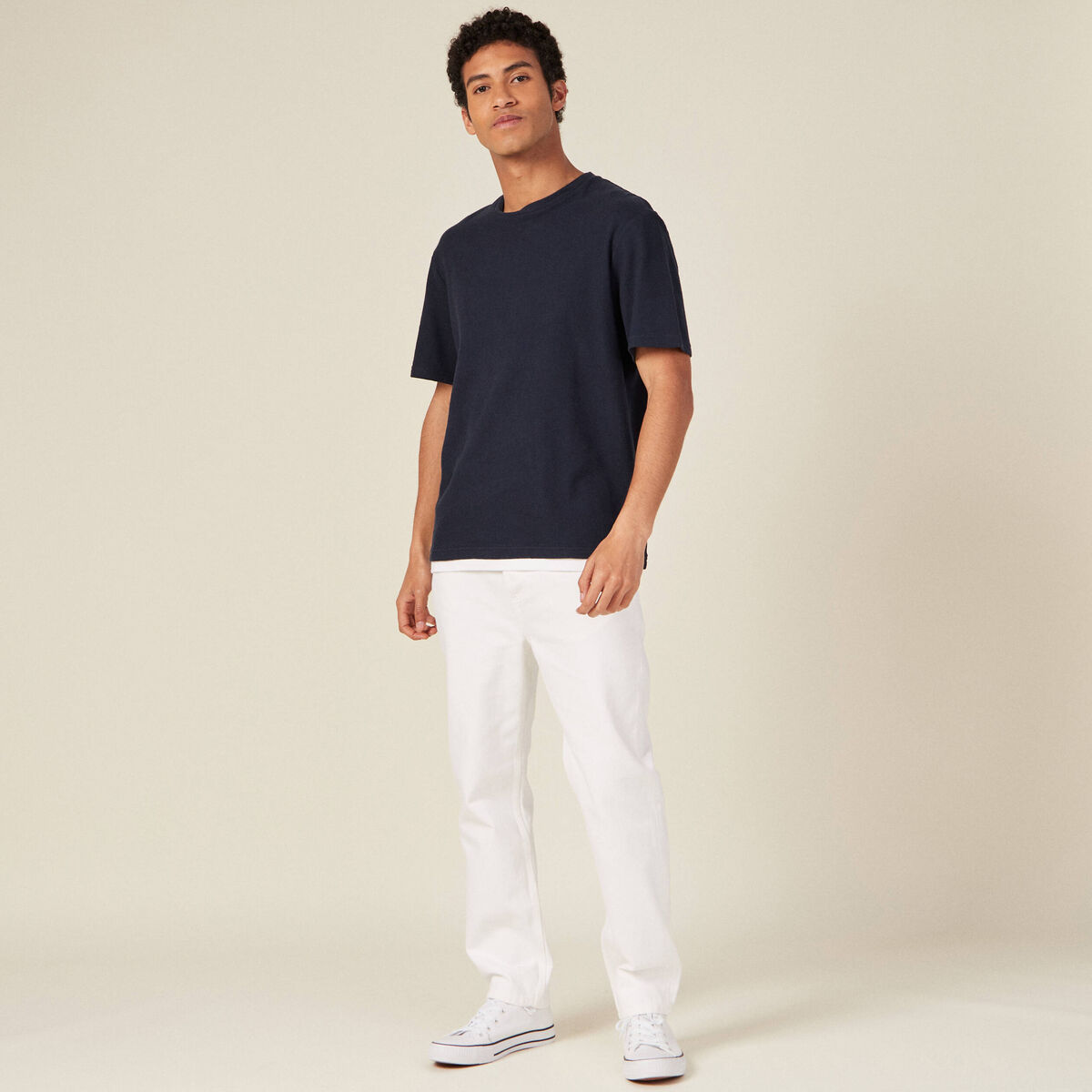 T-shirt manches courtes bleu marine homme