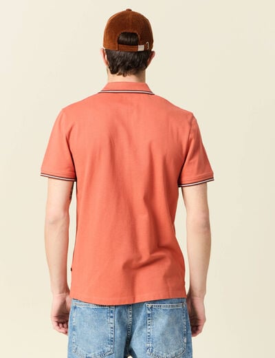 Polo éco-responsable rose homme