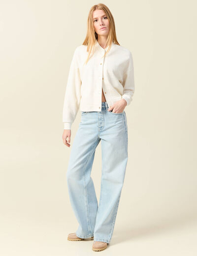 Gilet éco-responsable ecru femme