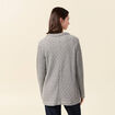 Gilet manches 3/4 ecru femme