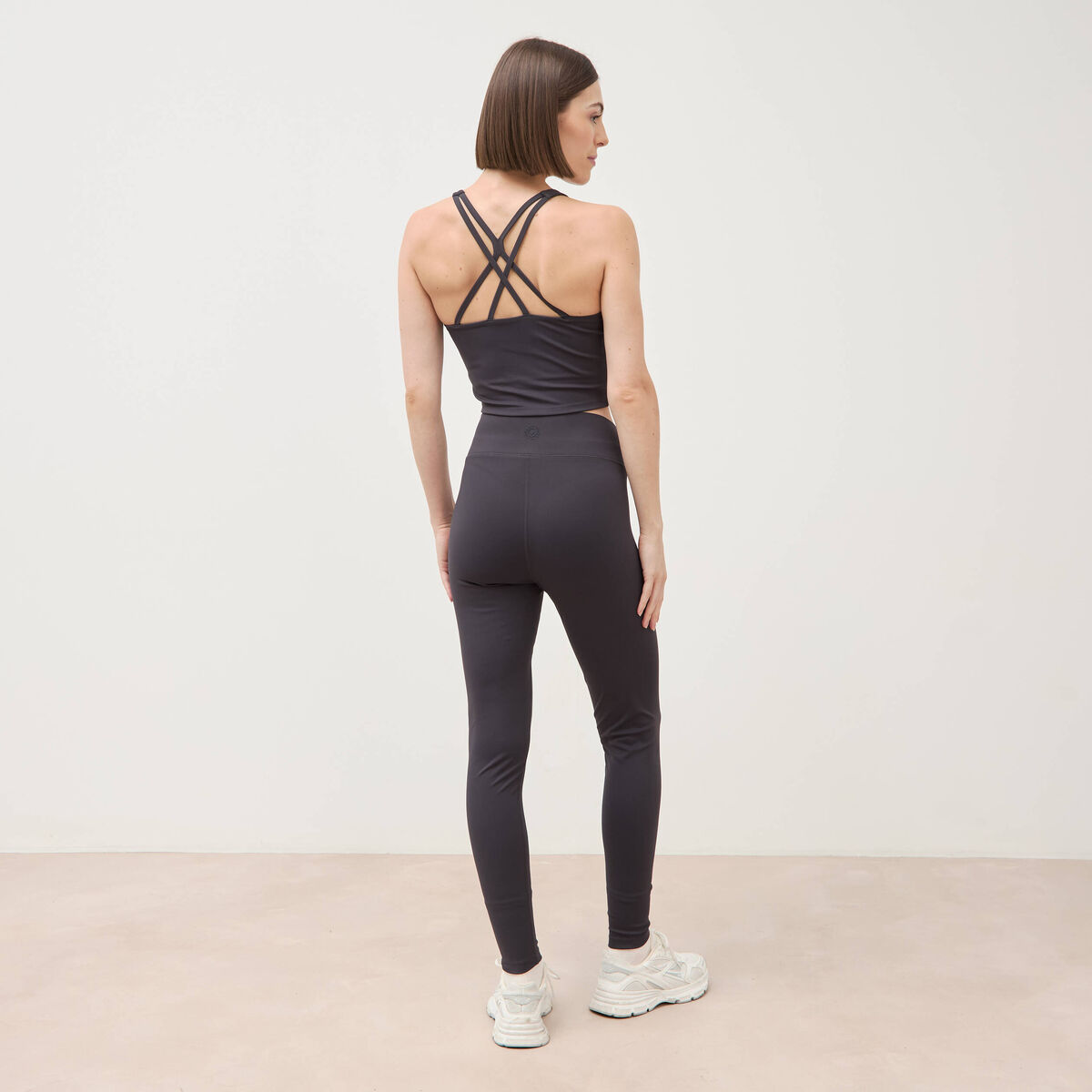 Leggings gris fonc&eacute; femme