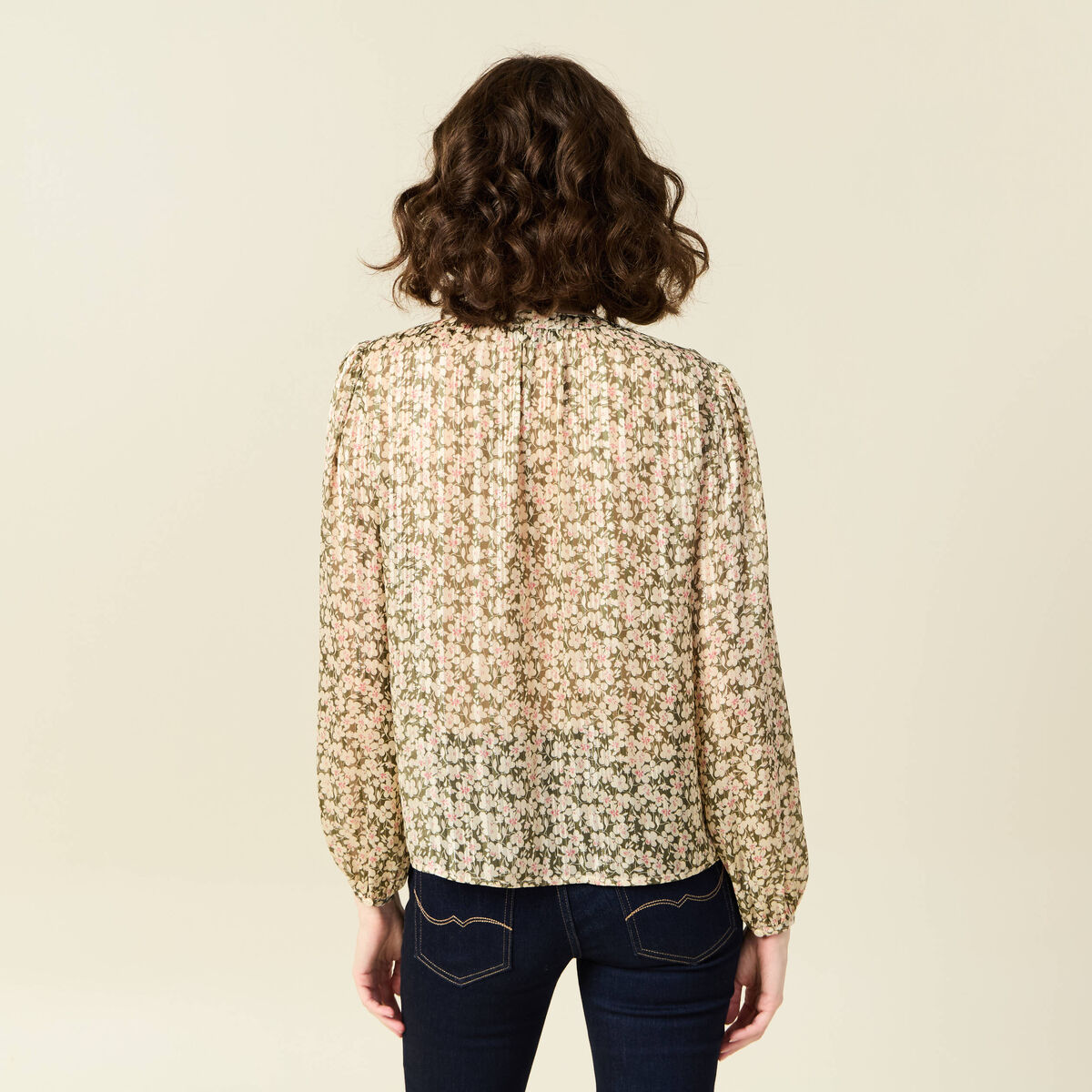 Chemise éco-responsable vert kaki femme
