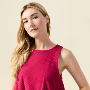 Débardeur sans manches rose framboise femme