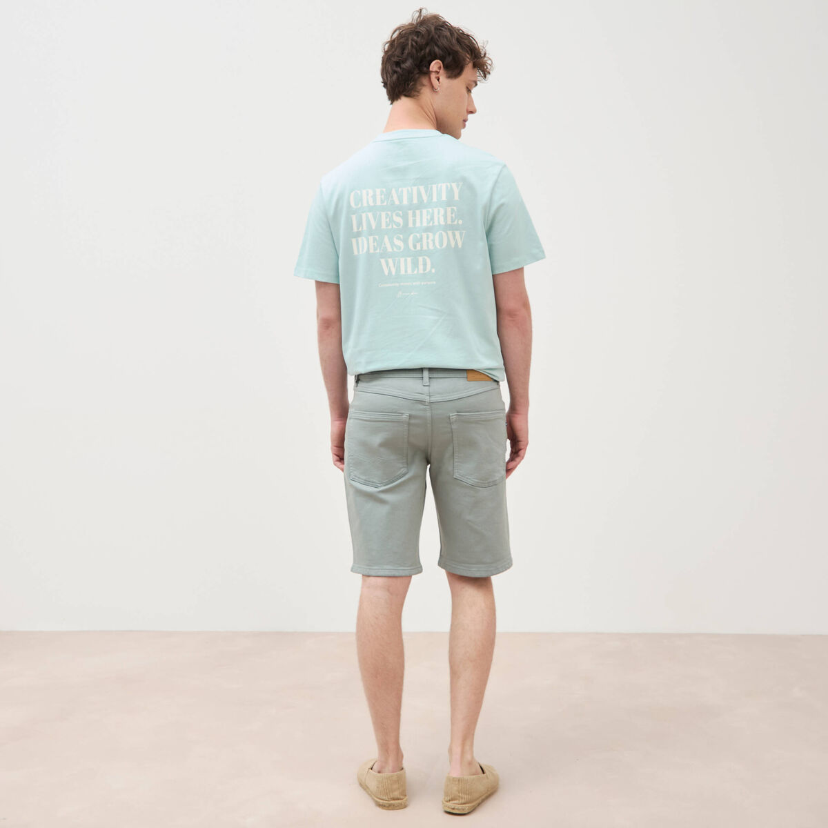 Bermuda vert clair homme