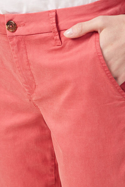 Pantalon chino Instinct terracotta femme