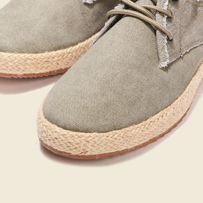 espadrilles tennis a lacets vert kaki homme Espadrilles tennis à lacets vert kaki homme