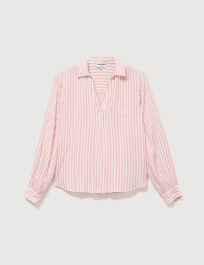 Blouse manches longues rose clair femme