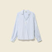 Blouse manches longues bleu femme
