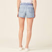 Short droit éco-responsable denim bleach femme