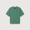 Sweat ample col rond manches courtes vert homme