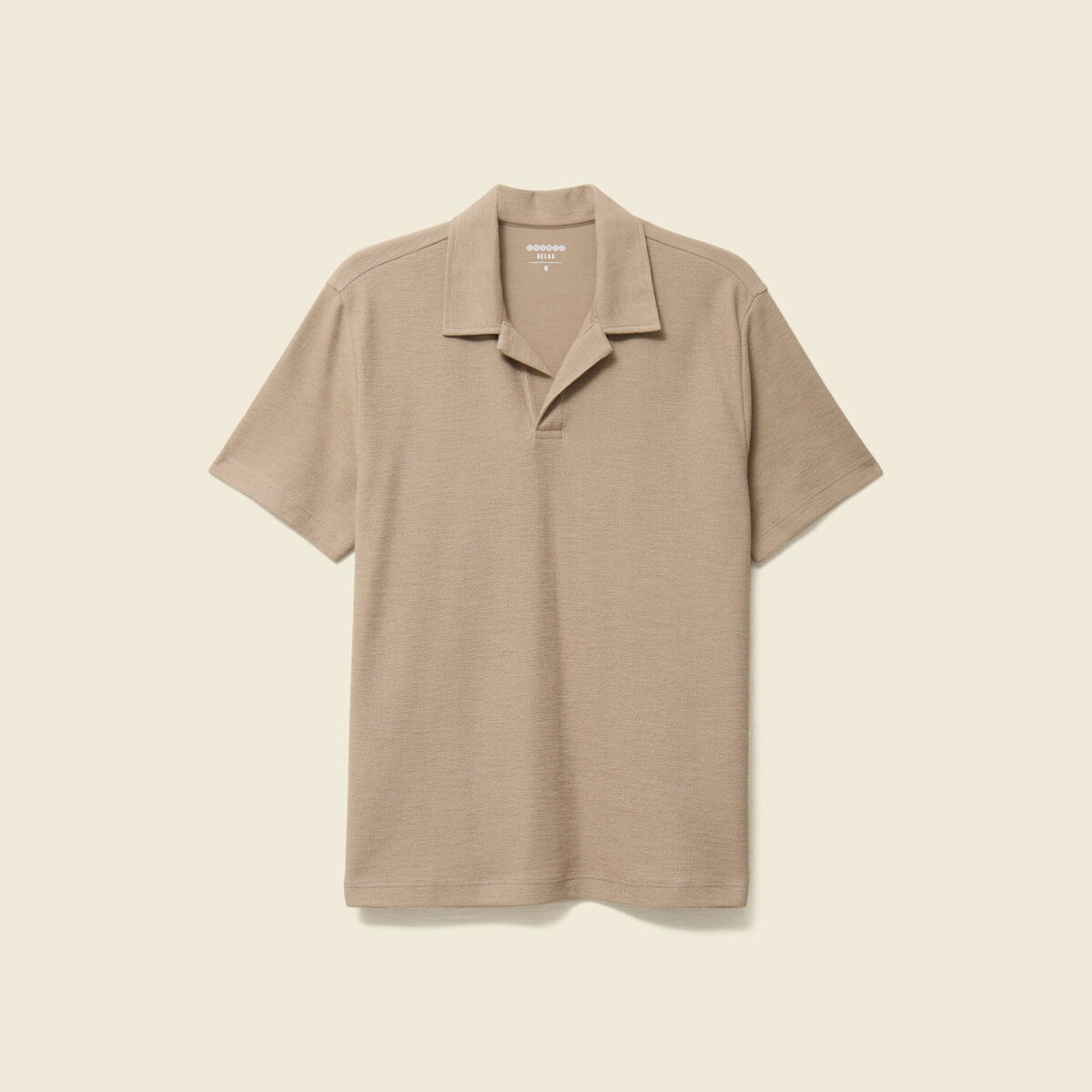 Polo manches courtes beige homme