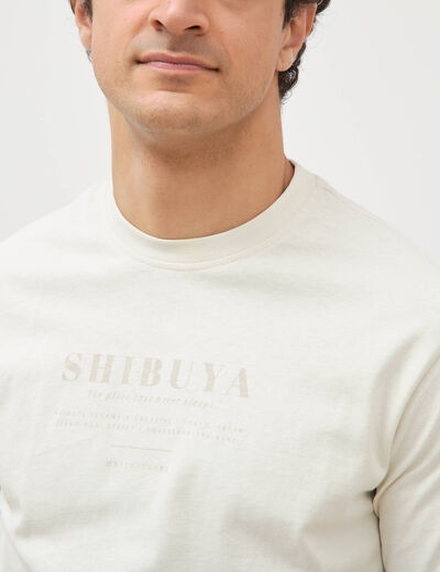 T-shirt en coton manches courtes gris clair homme