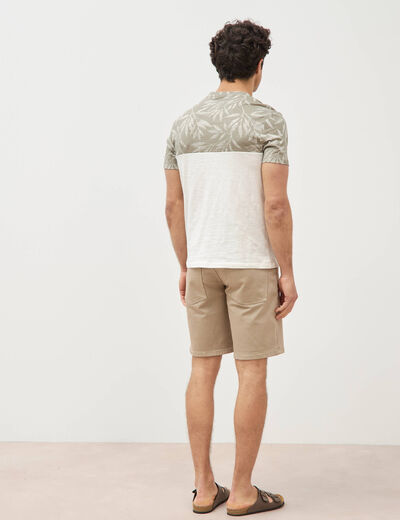 T-shirt manches courtes vert kaki homme
