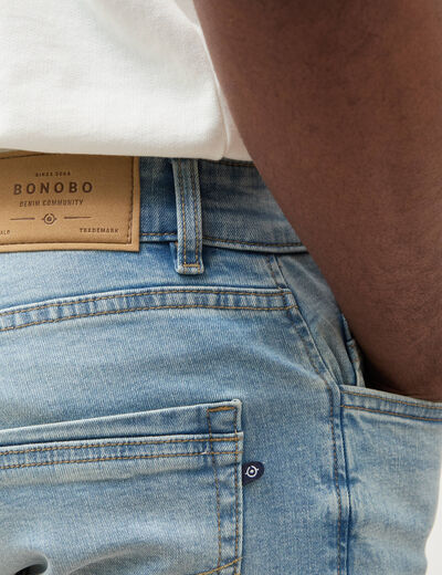 Jeans slim 5 poches longueur 32 denim used homme